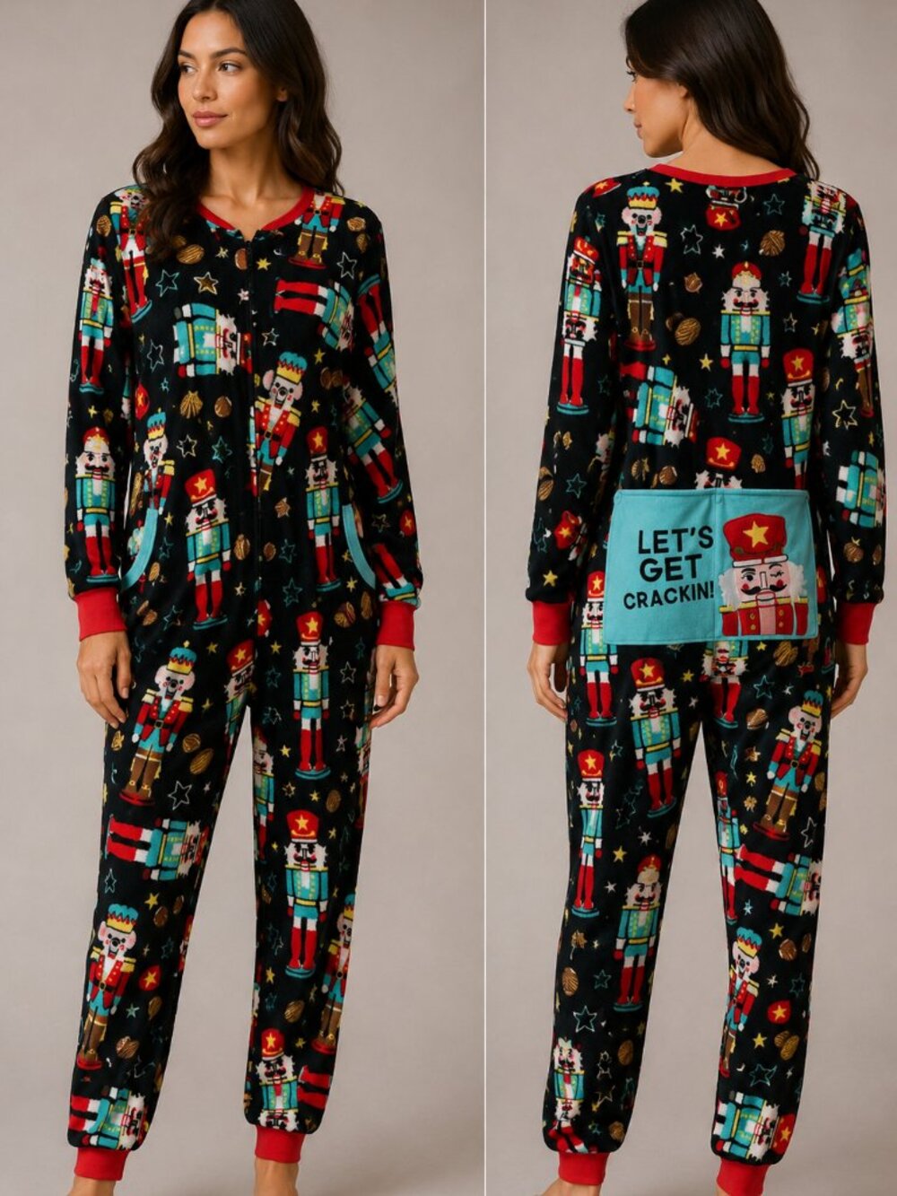 Secret Treasures Nutcracker Christmas One Piece Pajamas XL 16-18 Onesie